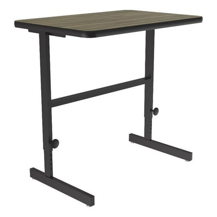 Correll CST 24" x 36" Metal Adjustable Standing Workstation in Colonial Hickory