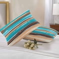 thumbnail image 3 of Vintage Turquoise Outdoor Pillow Covers Pack of 2 Brown Gradient Abstract Wood Grain Waterproof Throw Pillow Covers Decorative Cushion Cases for Patio Garden Tent Balcony Couch 20x12 inch, 3 of 8