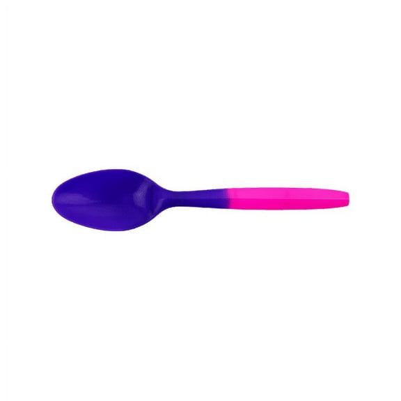 Karat PP Plastic Medium Weight Color Changing Tea Spoons - Pink to Purple - 1,000 ct
