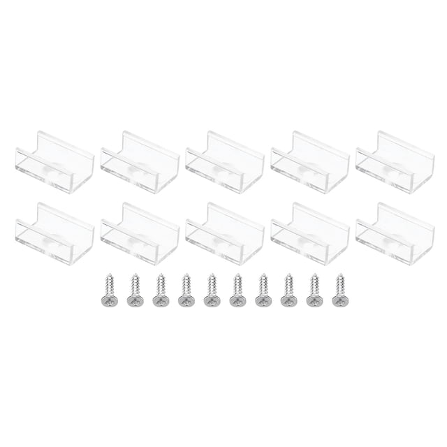 Unique Bargains LED Strip Light Clips Mounting Bracket Fixing Clips Plastic for 11.9mm-12.4mm Neon Light Cable Clear 40 Pack