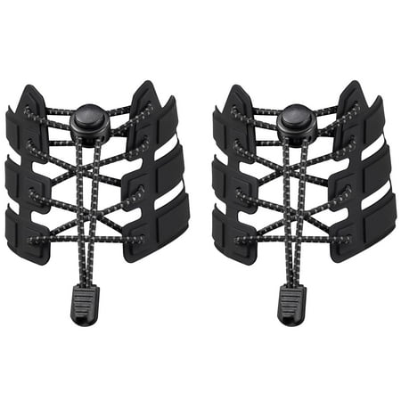 

Tieless Elastic Shoe Laces - No Tie Shoelaces - One Size Fits All for Adults and Kids(196# Black)