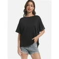thumbnail image 3 of Women Oversized&nbsp; Workout Short Sleeve Basic&nbsp;T-Shirt Size S-XXL, 3 of 7