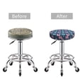 thumbnail image 5 of Round Bar Stool Seat Covers, Сute lamas cactus rainbow navyblue Elastic Round Chair Cover Stool Seat Slipcover Bar Stool Cushions Round Pad for 12-14 inch, 5 of 7