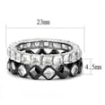 thumbnail image 2 of Women's Stainless Steel Two-Tone IP Black 6.02(g) CZ Black Diamond Ring Set, 2 of 4