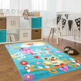 thumbnail image 4 of Ladole Rugs Owl Blue Kids Playroom Nursery Area Rug Carpet 7'8" x 10'4", 4 of 4