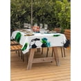 thumbnail image 3 of Outdoor Tablecloth with Umbrella Hole for Patio/Picnic/Party/Camping, Watercolor Football Waterproof Table Cloth Rectangle Table Cover Washable, Art Modern Sporty Aesthetic (60"x 102"), 3 of 9