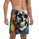 thumbnail image 2 of Fotbe Modern Hip-Hop Skull Pantalones Cortos de Pijama para Hombre, Ropa de Dormir, Pantalones de Pijama Cortos para Hombre-XX-Large, 2 of 6