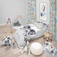 thumbnail image 2 of DESIGN ART Designart 'Monotype butterfly black' Animals Bedding Set - Duvet Cover & Shams, 2 of 3