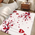 thumbnail image 4 of Red Valentines Day Area Rugs 3'x5', Washable Small Throw Rugs for Living Room Bedroom, Red Love Heart Tree Indoor Outdoor Rug Non-Slip Low Pile Carpet Runner Reversible Floor Mats, 4 of 8
