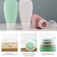 4 Pack Silicone Travel Bottles, Leak Proof Squeezable Refillable Travel