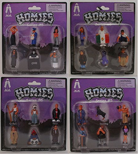 Homies figure/figures-Series #5 Set 4-1:32-4,5 cm-rarità-OVP-Nuovo 