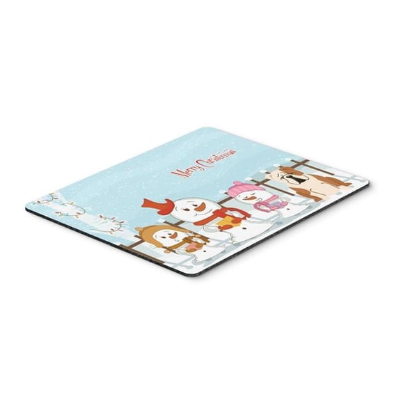 Carolines Treasures  Merry Christmas Carolers English Bulldog Fawn White Mouse Pad - Hot Pad or Trivet