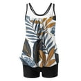 thumbnail image 4 of Women's Fashion Print 2 Piece Swimwear Sleeveless Crewneck Tankini Tops with Swim Shorts Stylish Beach Swimsuits Cheap Items, 4 of 6