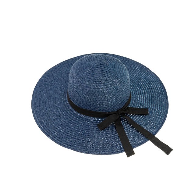 Txlixc Sombrero de paja de papel femenino, arco de ala ancha Txlixc moda