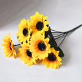 thumbnail image 3 of Simulation Flower Simulation New Seven-Fork Sun Flower Sunflower Pastoral Style Living Room Decoration Silk Flower, 3 of 8