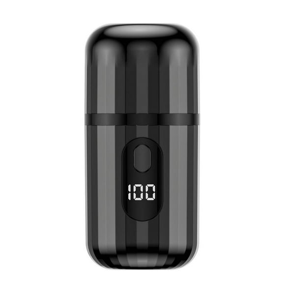 Mini Afeitadora Eléctrica Portátil, Recargable por USB, de Bolsillo, para Viajes, Lavable, Portátil, Inalámbrica, Color Negro