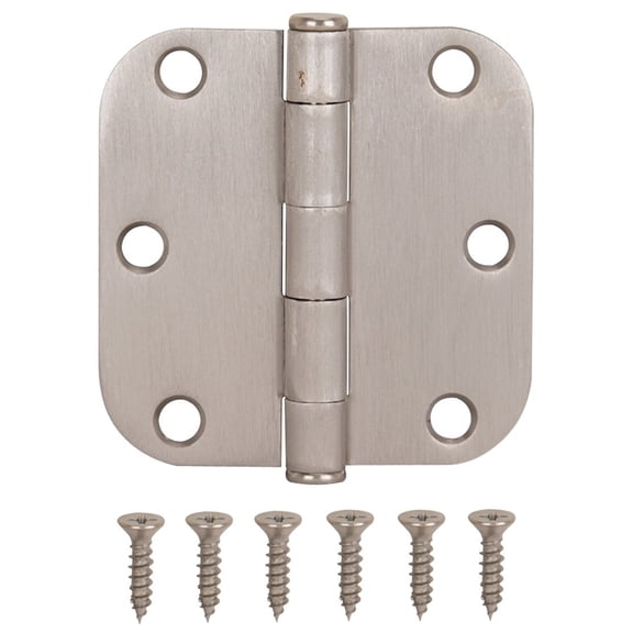 ProSource LR-702-PS Door Hinge, Steel, Satin Nickel, Loose Pin, 180 deg Range of Motion, Screw Mounting