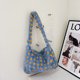 thumbnail image 3 of Bolso de hombro para otoño e invierno, Bolso pequeños y esponjosos para axilas para mujer (cuadros azules), 3 of 6