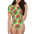 thumbnail image 1 of Balery Summer Watermelon Body de cuello redondo de manga corta para mujer Tops de manga corta Tops básicos-XX-Large, 1 of 7