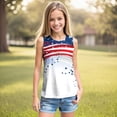 thumbnail image 2 of YDFCWXW American Flag Tank Tops Girl 4th of July Sleeveless Shirts Patriotic Shirt USA Vest Tees Top (Blue, XL), 2 of 5