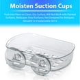 thumbnail image 4 of 4 Clear Soap Dish Suction Cup Drain Holder Bar Saver Tray Bathroom Shower Rack, 4 of 4