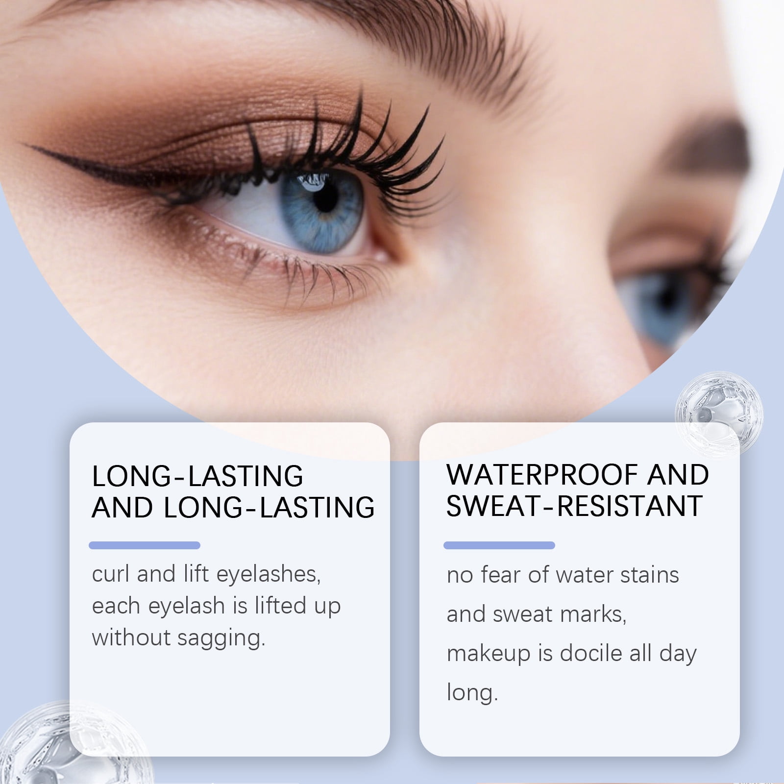 Alvantor Black Mascara for Volume, Length, and Curl & Smudge Proof Lash Makeup, 0.18oz