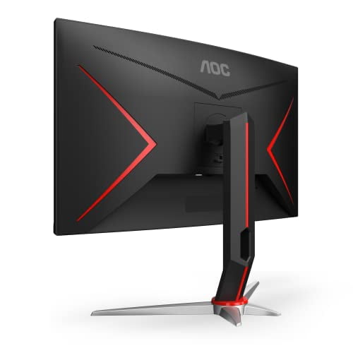 AOC C27g2z 27 Curved Frameless Ultra-Fast Gaming Monitor, FHD 1080p, 0.5ms 240Hz, FreeSync, Hdmi/dp/vga, Height Adjustable, 3-Year Zero Dead Pixel