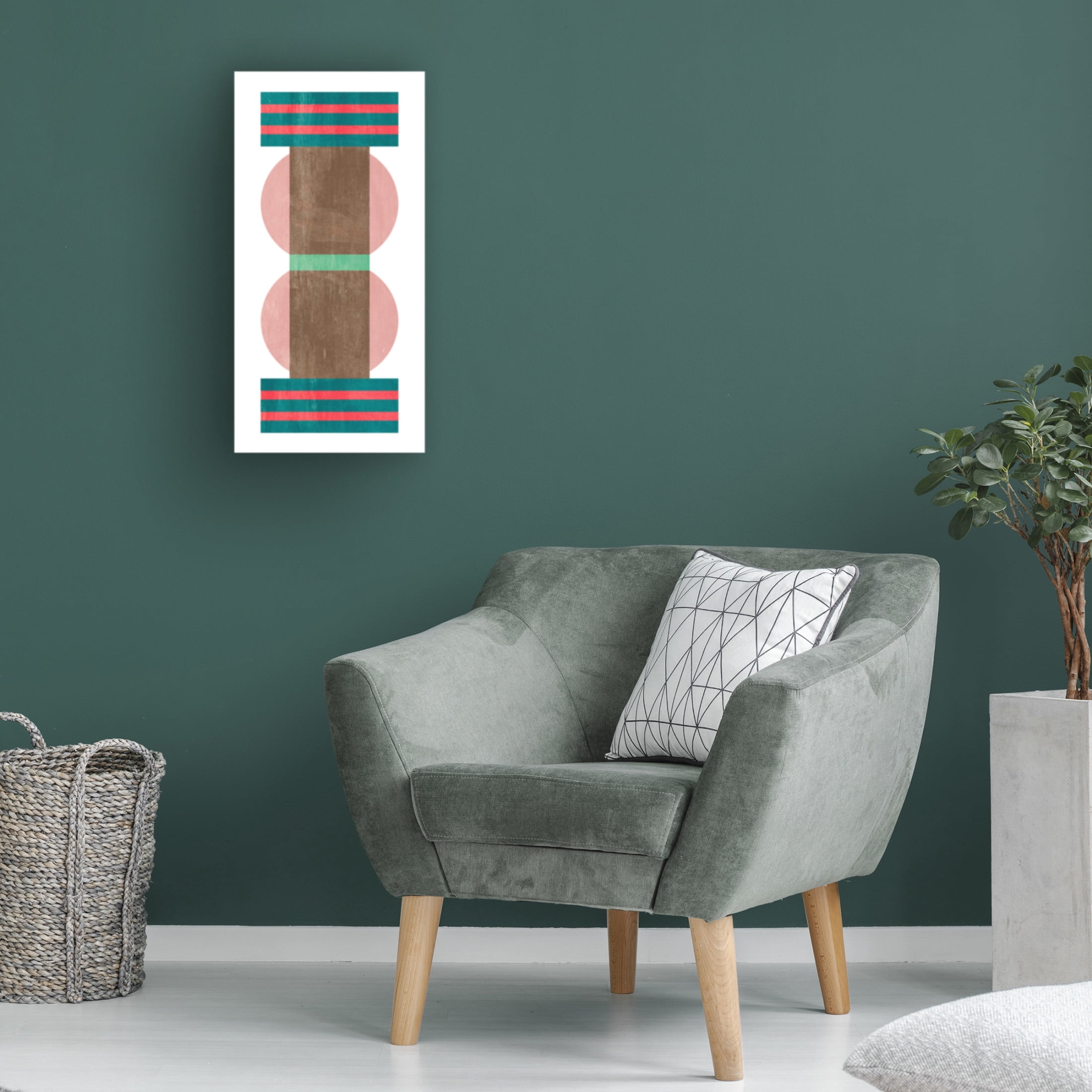 Canvas Wall Art - Melissa Wang 'Sweet Blocks IV' Wall Art for Living Room, Bedroom, or Office Décor by Trademark Fine Art - 24 x 47 Inches