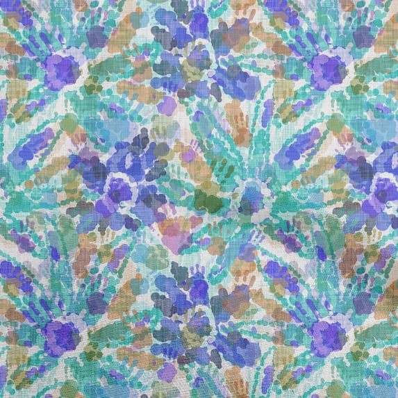 oneOone Viscose Chiffon Turquoise Green Fabric Abstract Sewing Fabric By The Yard Printed Diy Clothing Sewing Supplies 42 Inch Wide