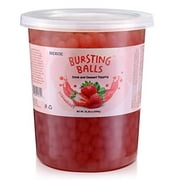 Strawberry Boba Pearls Popping Bursting Boba, Bubble Tapioca Pearls For Bubble Tea (Strawberry , 2 LB 1 Pack)