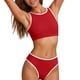 thumbnail image 1 of Traje de baño de una pieza para mujer Traje de baño de una pieza de color sólido para mujer Traje de baño de bikini de moda con cuello en V Traje de baño de moda de playa para mujer Trajes de baño de, 1 of 9