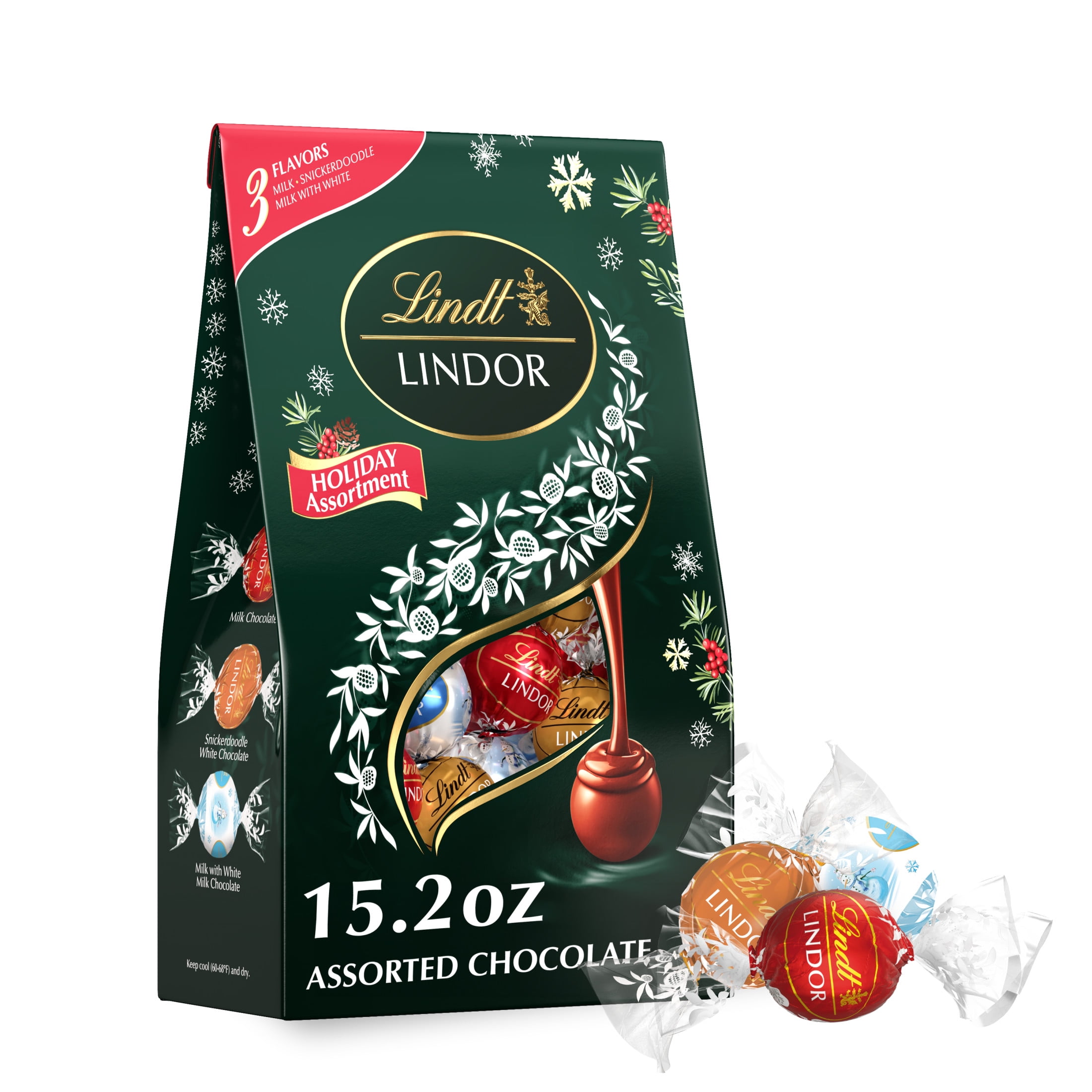 Lindt LINDOR Holiday Limited Edition Peppermint Cookie Milk