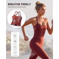 thumbnail image 5 of IBTOM CASTLE Tank Top Built in Bra for Women - Sports Yoga Workout Tops Crop Halter Neck Womens Padded Sport Back Bras Cami S Red, 5 of 7