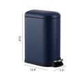 thumbnail image 4 of happimess Roland Mini 2.6-Gallon Step-Open Trash Can, Denim Blue, HPM1009J, 4 of 8