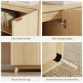 thumbnail image 2 of Sideboard Buffet Cabinet 34.49" – Modern Fluted Credenza with Storage & Adjustable Shelves, Wood Coffee Bar Console Table for Living Room, Dining Room, Kitchen or Entryway, 2 of 7