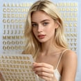 thumbnail image 4 of Small Rose Gold Self Adhesive 3D Alphabet Letter Stickers Glitter Alloy Tiny Letters For Scrapbooking DIY Art Cap Decoration, 4 of 8