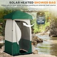thumbnail image 3 of Outsunny Camping Shower Tent, Privacy Shelter with Solar Shower Bag, Removable Floor and Carrying Bag, Green, 3 of 9