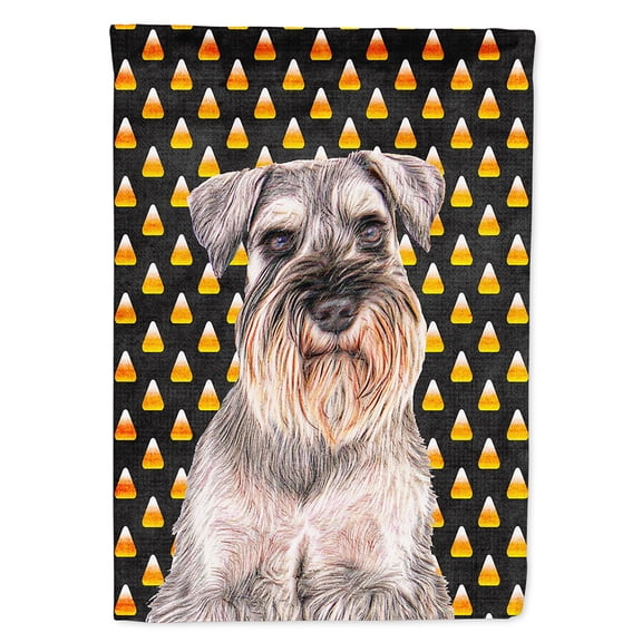 Candy Corn Halloween Schnauzer Garden Flag
