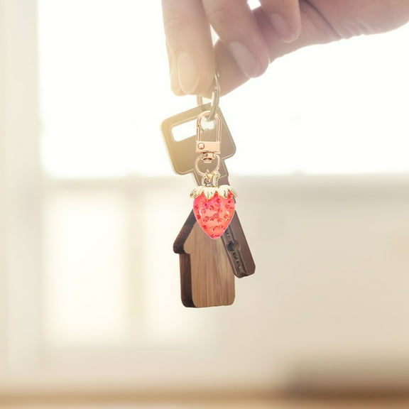 WHAMVOX Strawberry Keychain Accessory Bag Keychain Charm Cute Purse Charm Cute Keychain Charm Backpack Charm Strawberry Accessories
