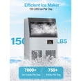 thumbnail image 3 of Coolski Commercial Ice Maker, 150 lbs/24H Under Counter Ice Machine, 35 lbs Bin, 3 of 9