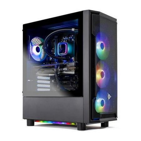 Skytech Shadow Gaming PC Desktop INTEL Core i7 12700F 2.1 GHz, NVIDIA RTX 4060, 1TB NVME SSD, 16GB DDR4 RAM 3200, 600W GOLD PSU, 240mm AIO, 11AC Wi-Fi, Windows 11 Home 64-bit