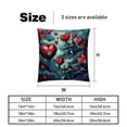 thumbnail image 5 of Hearts Battle Set of 2 Velvet Throw Pillow Covers Inserts with 16x16, 18x18, 20x20 Inches Chair Pillow Covers - Unique Patterns for Throw Pillows for Various Occasions, 5 of 6