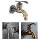 thumbnail image 4 of Grifo de baño de jardín con grifo de pared tallado antiguo, grifo decorativo para fregona Bronce, 4 of 9