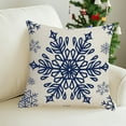 thumbnail image 2 of Cinvoph 18"x18" Christmas Reindeer Snowflake Pillow Cover Decorative Throw Pillow Cases for Winter Xmas New Year, Soft Cushion Covers for Couch Sofa Bed Home Party Decoration, 2 of 6