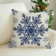 thumbnail image 1 of Fundas de Cojín Navideñas de 45X45 Cm con Estampado de Copos de Nieve y Ciervos En Rojo y Blanco. Fundas Decorativas para Cojines Decorativos Del Hogar, Sofá, Cama o Coche., 1 of 6