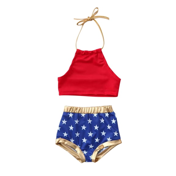 Gerichy Toddler Girl Swimsuit,Girls Bathing Suit Girls' Swimsuit Set Tankini Bathing Suit Bikini Two-Piece Sets Swimwear Rash Guard UPF 50 Sun Protection