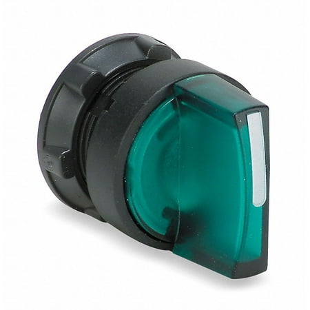 Green Position Light - 22mm LED 3- Position Illuminated Selector Switch Operator, Plastic, Green