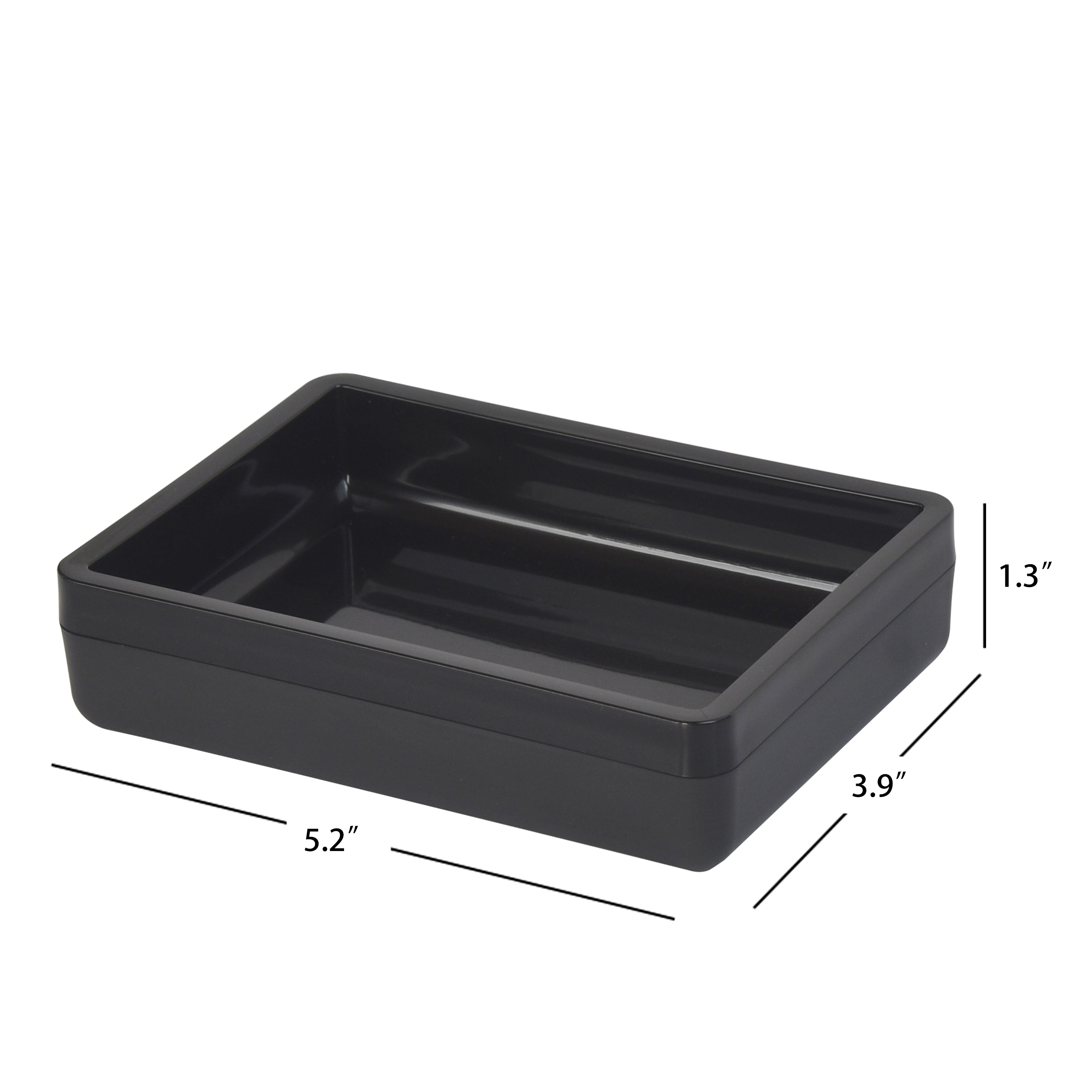 Frosted Black Plastic 4 Pc Bath Accessories Set, Mainstays