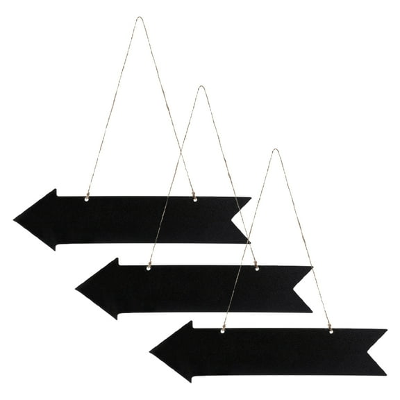 PBPBOX Hanging Board Hanging Chalkboard Signs Black Wood 3PCS Outdoor Use