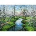 thumbnail image 2 of Cernov, Ivan 32x25 Gold Ornate Wood Framed with Double Matting Museum Art Print Titled - Here is Spring, 2 of 4
